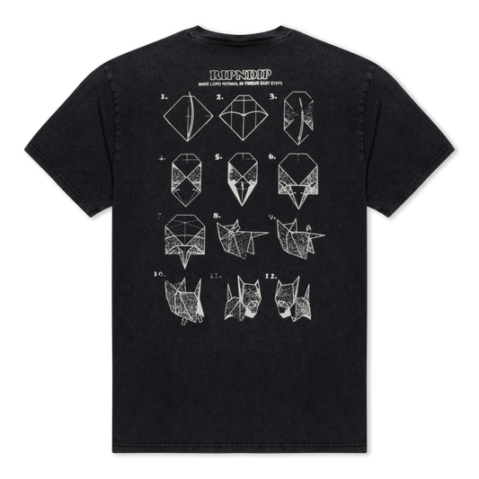 RIPNDIP Origami Tee (Black Vintage Wash)