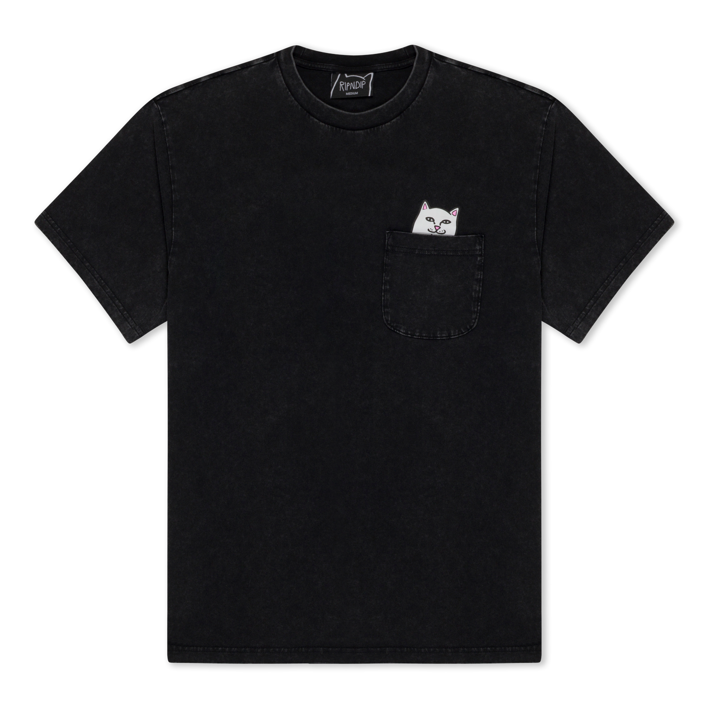 RIPNDIP Lord Nermal Pocket Tee (Black Vintage Wash)