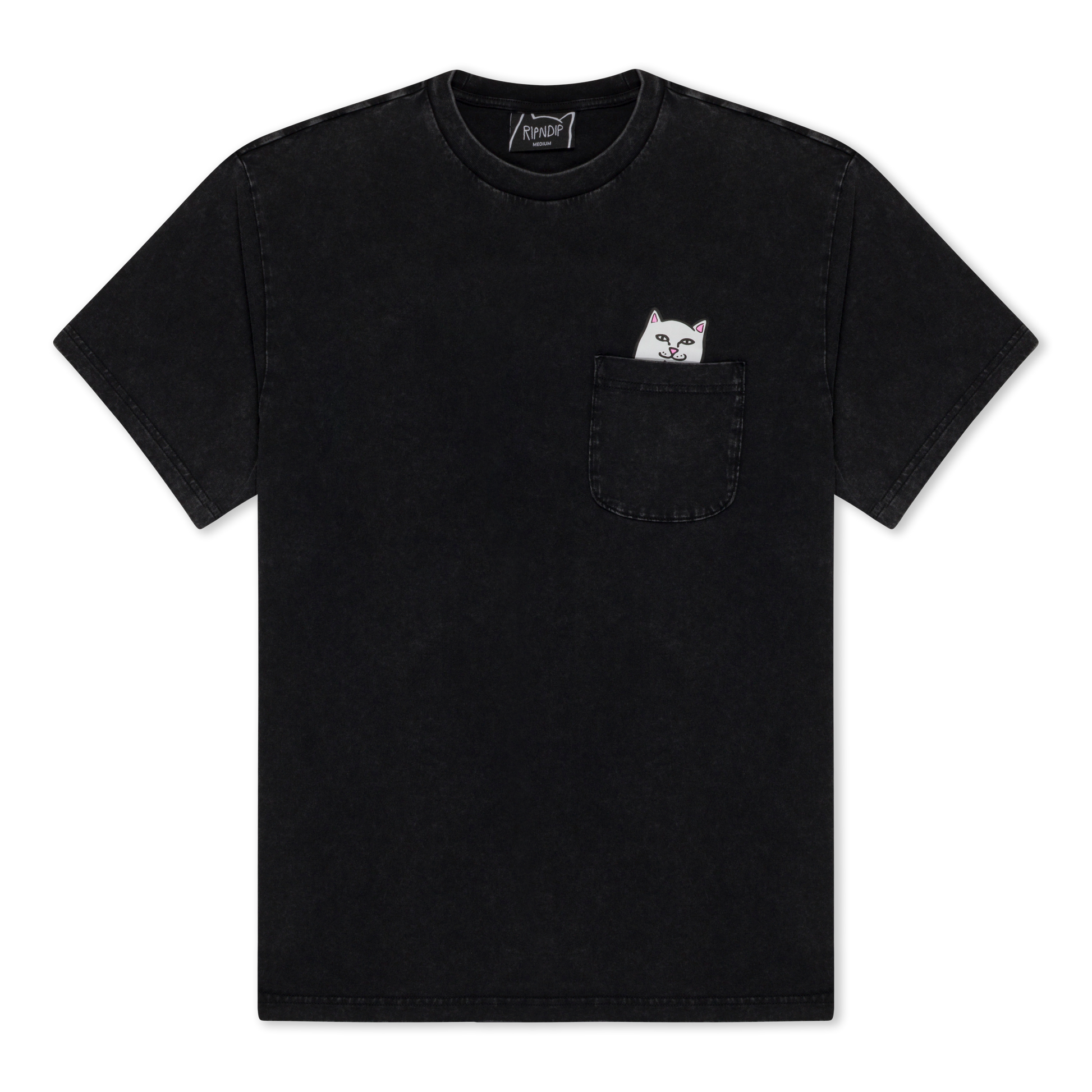 RIPNDIP Lord Nermal Pocket Tee (Black Vintage Wash)
