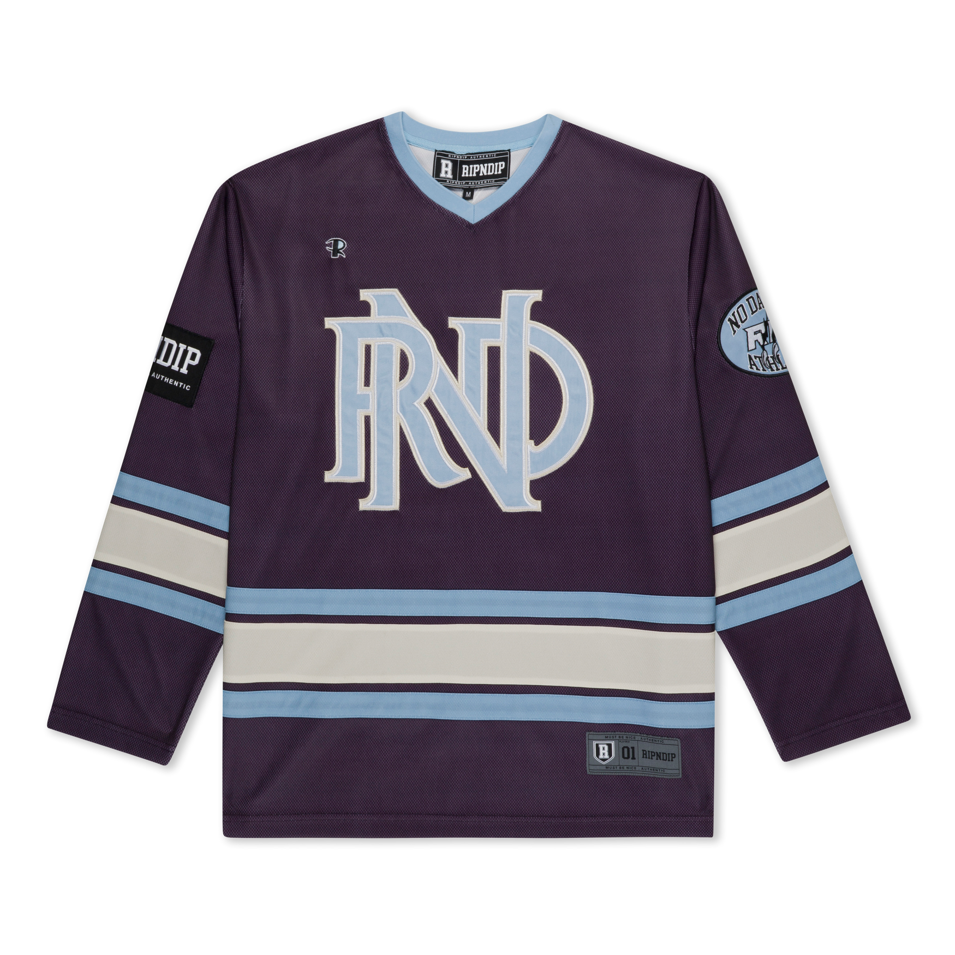 RIPNDIP No Days Off Hockey Jersey  (Plum)