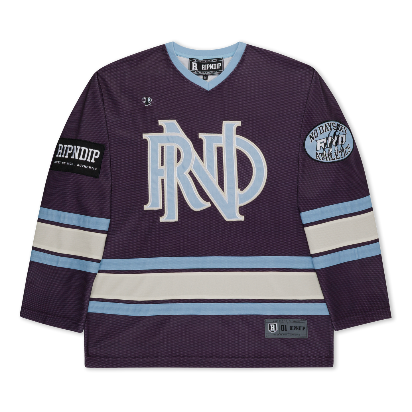 RIPNDIP No Days Off Hockey Jersey  (Plum)