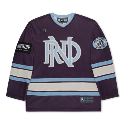 RIPNDIP No Days Off Hockey Jersey  (Plum)