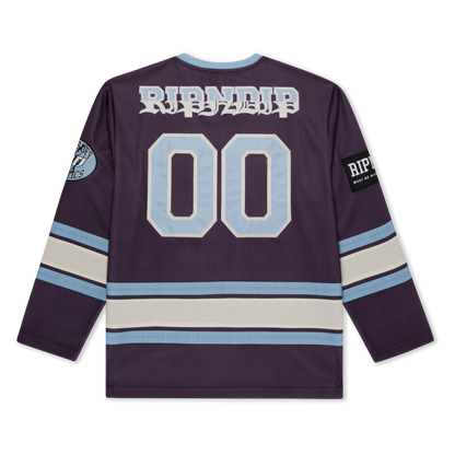 RIPNDIP No Days Off Hockey Jersey  (Plum)