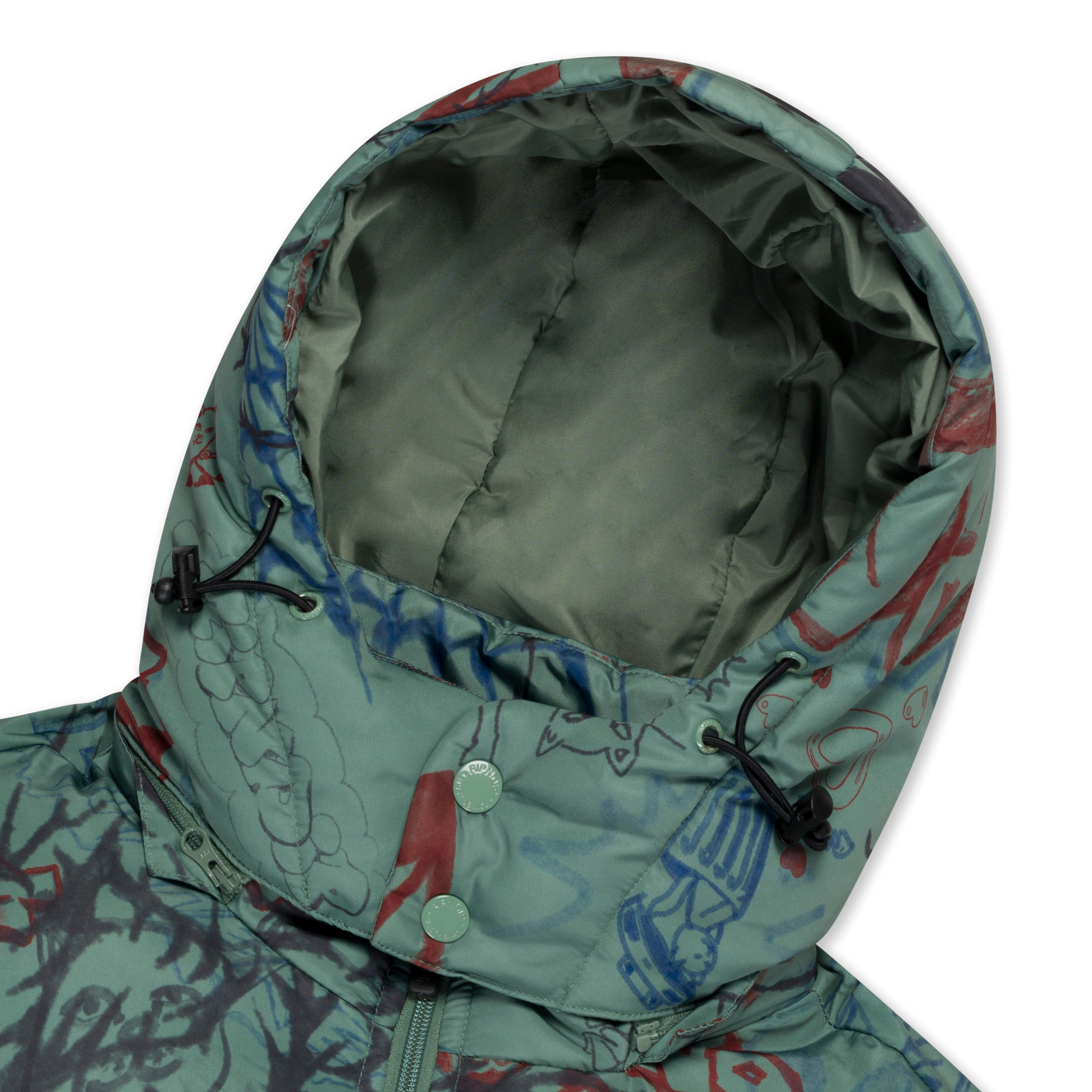 RIPNDIP Marker Puffer Jacket (Olive)