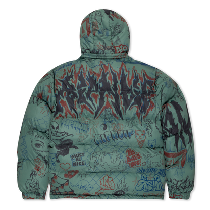 RIPNDIP Marker Puffer Jacket (Olive)
