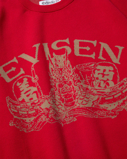 EVISEN DRAGON SHIP KNIT - RED