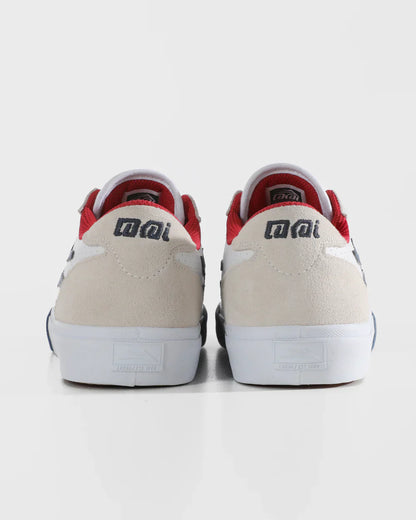 Manchester - White Suede Navy Perf