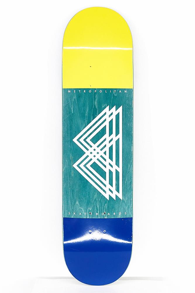 Metropolitan Transparent Logo Blue Yellow Deck