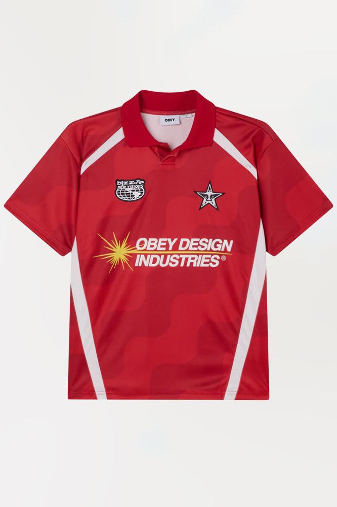 Obey Soccer Jersey Red Multi
