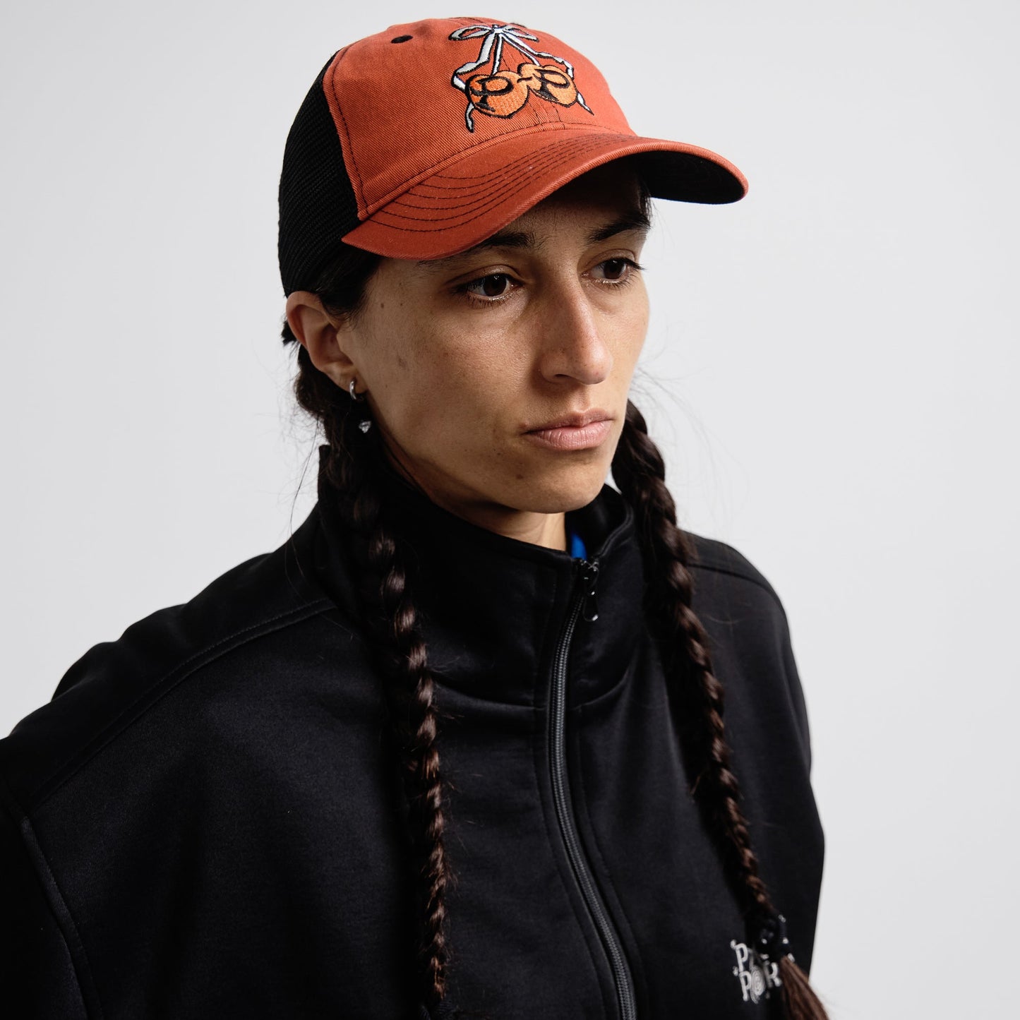 Pass~Port Cherries Leagues Trucker Washed Red