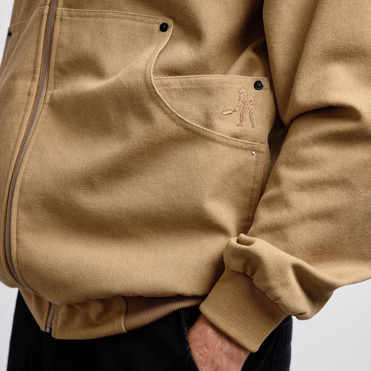 Pass~Port Diggers Zip Hood Camel