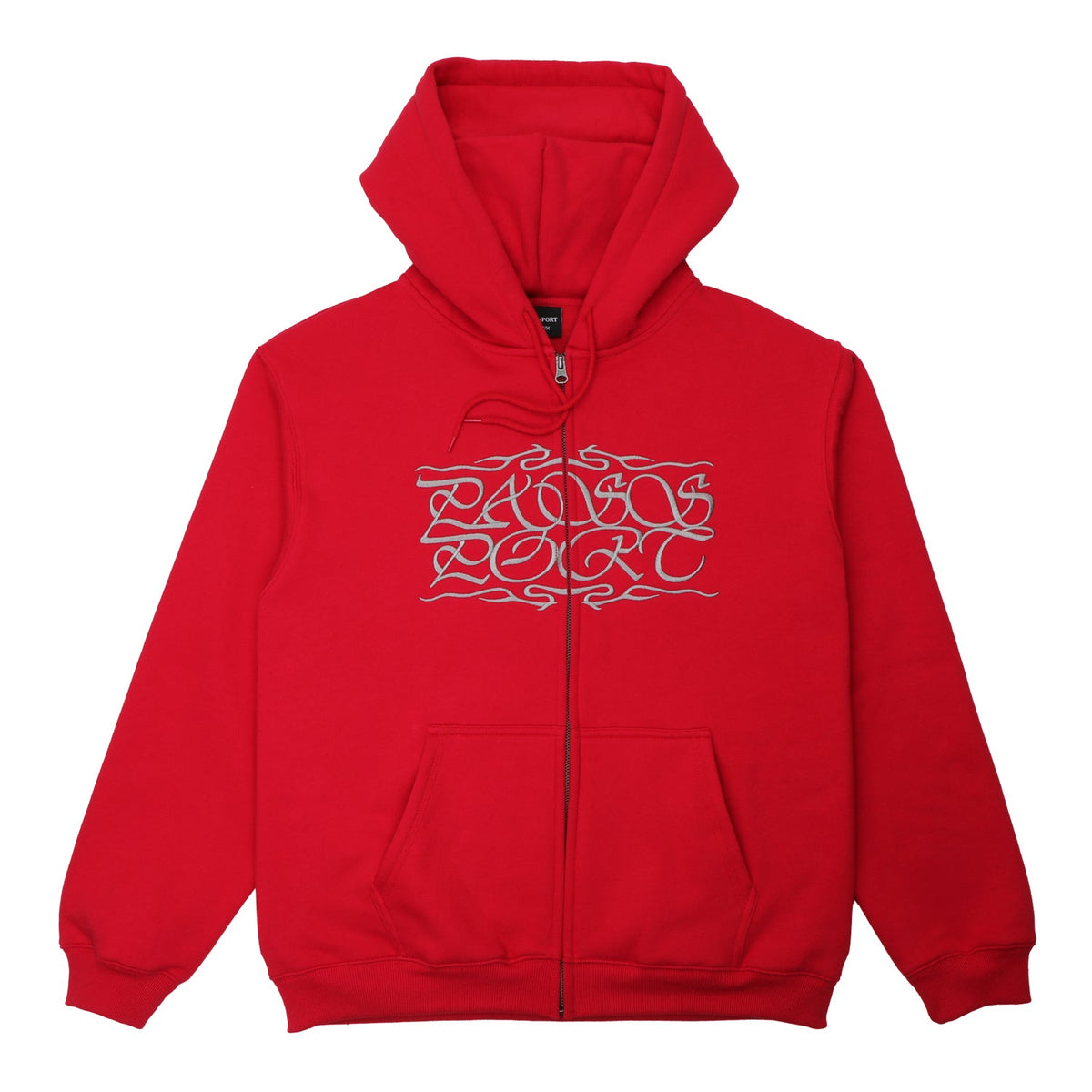Pass~Port Calligraphy Zip Hood Red