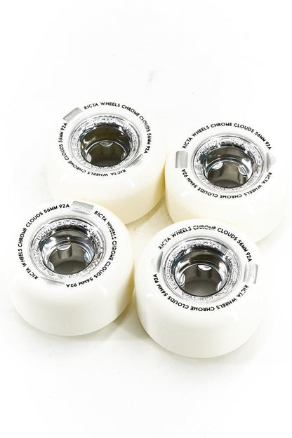 RICTA Wheels Chrome Clouds Silver 92A White
