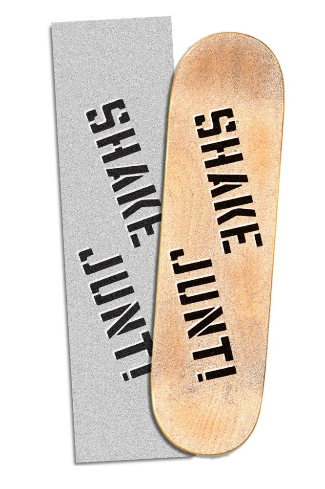 SHAKE JUNT Sprayed Stanciled Clear