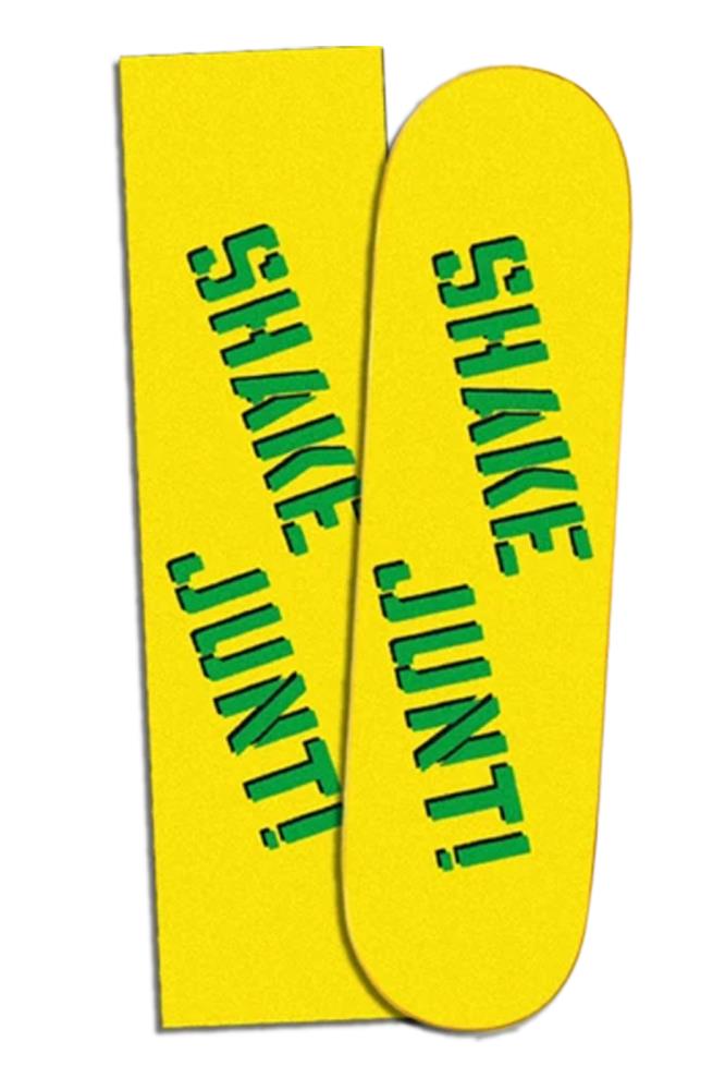 SHAKE JUNT Sprayed Stenciled Yellow