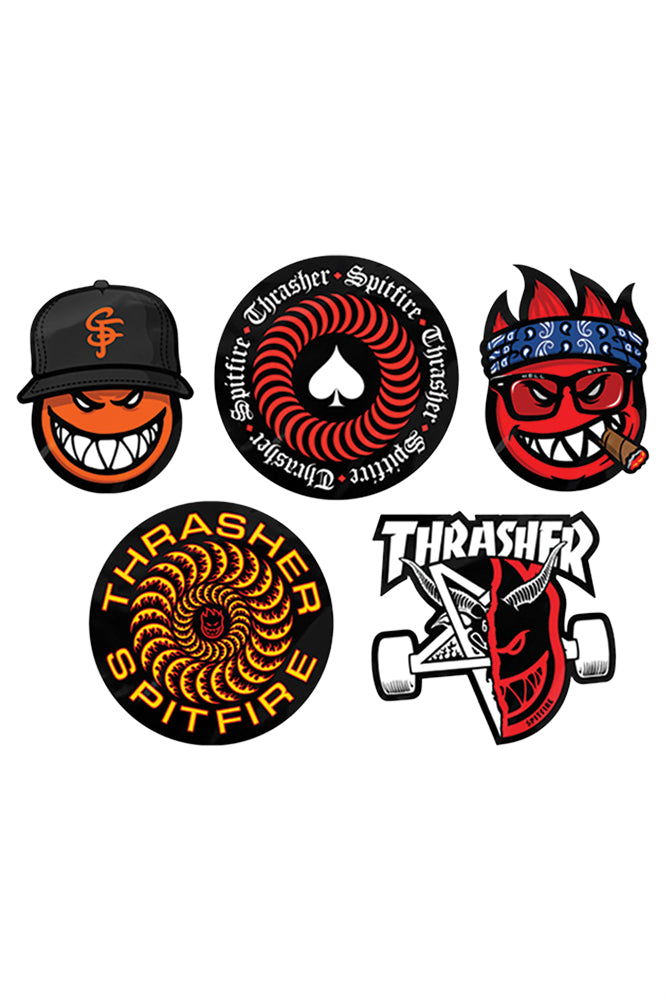 SPITFIRE Spitfire -X- Thrasher Sticker 5 Pack