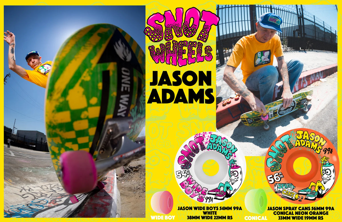 Snot Jason Adams Wide Boys 54mm 99A Wheels WHITE