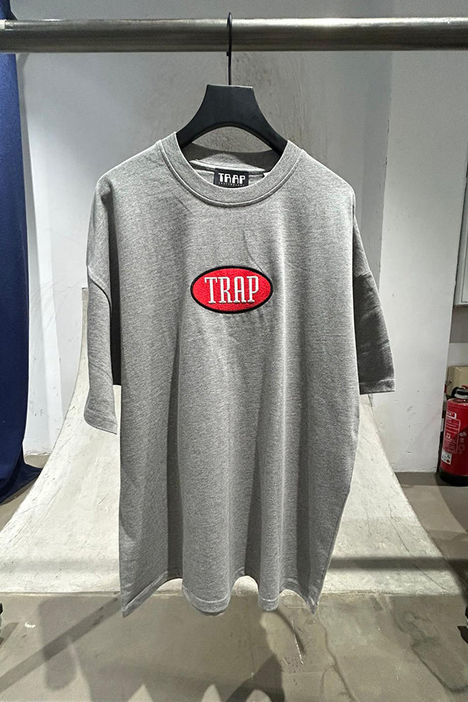 Trap Payday Embroidered Oversize Tee Heather Grey