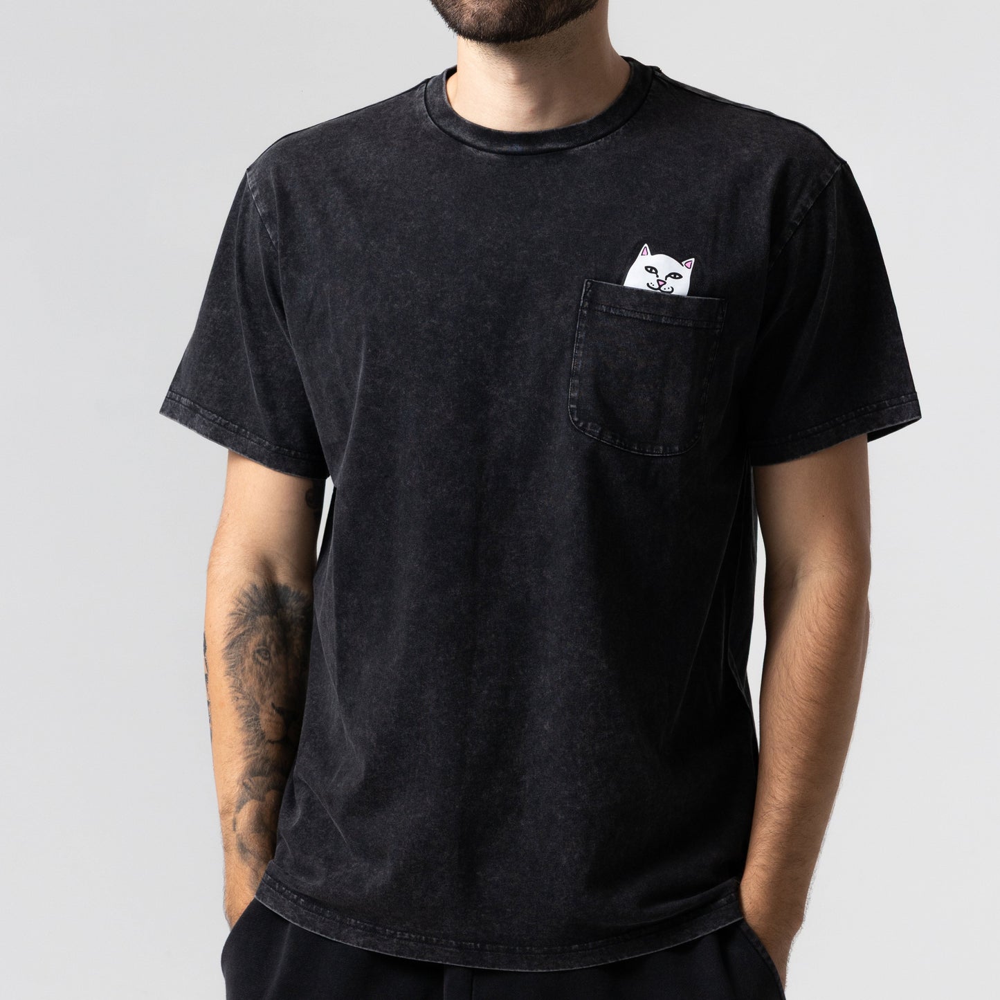 RIPNDIP Lord Nermal Pocket Tee (Black Vintage Wash)