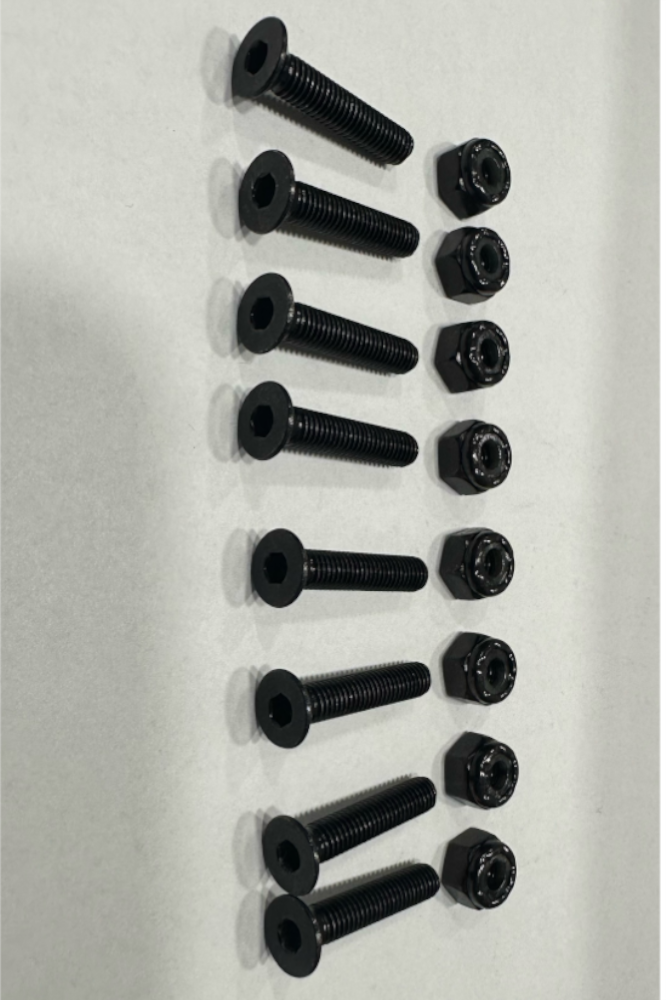 Birdhouse Nuts and Bolts 1 Inch Set Inbus Black