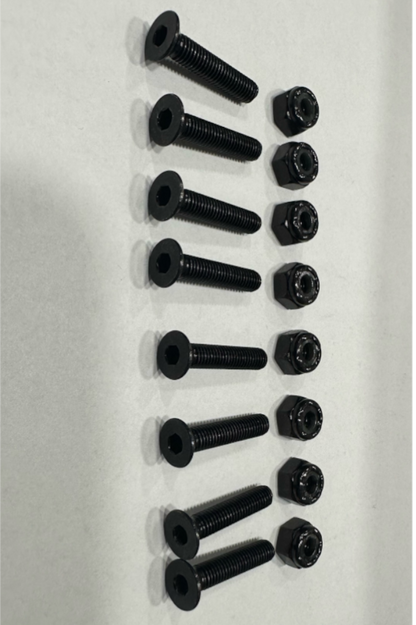Birdhouse Nuts and Bolts 1 Inch Set Inbus Black