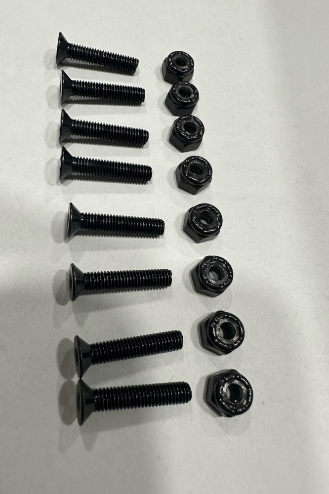 Birdhouse Nuts and Bolts 1 Inch Set Inbus Black