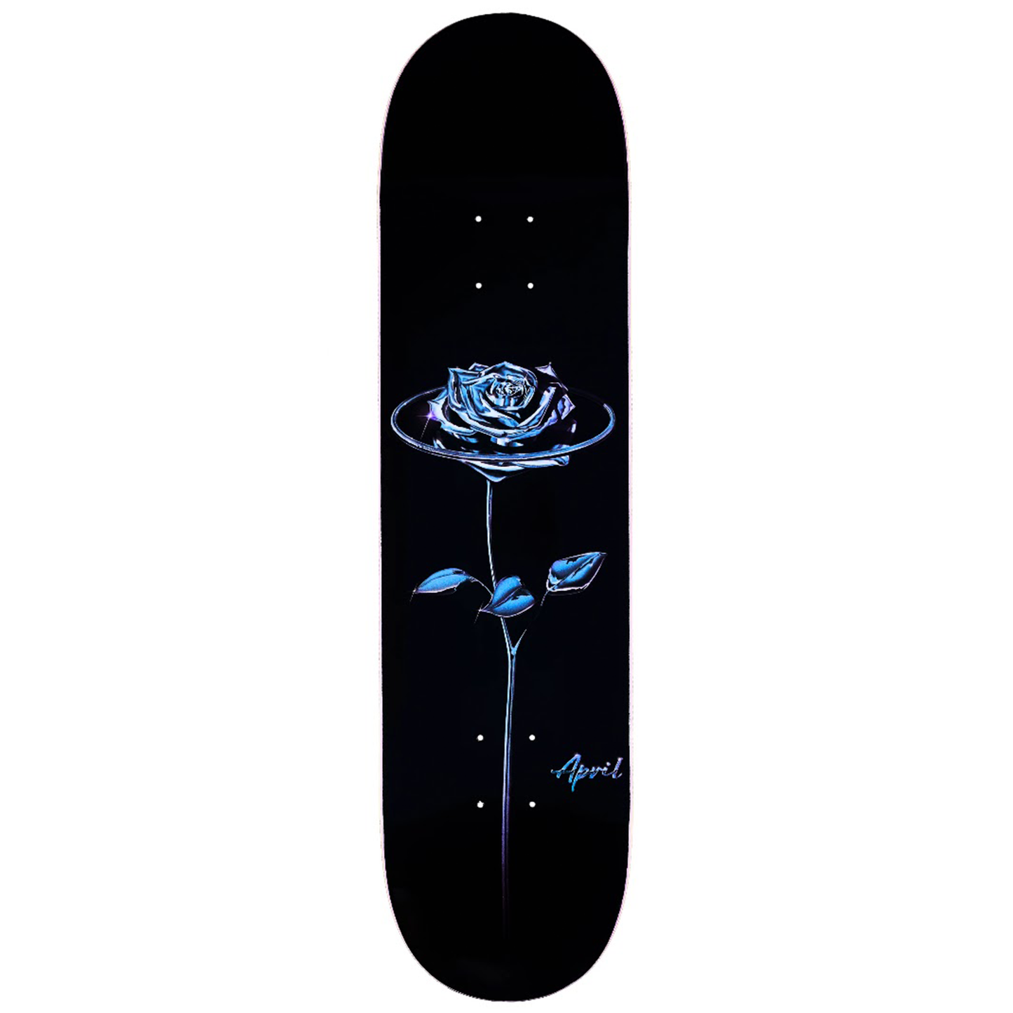 April Skateboard Chrome Rose Black Deck