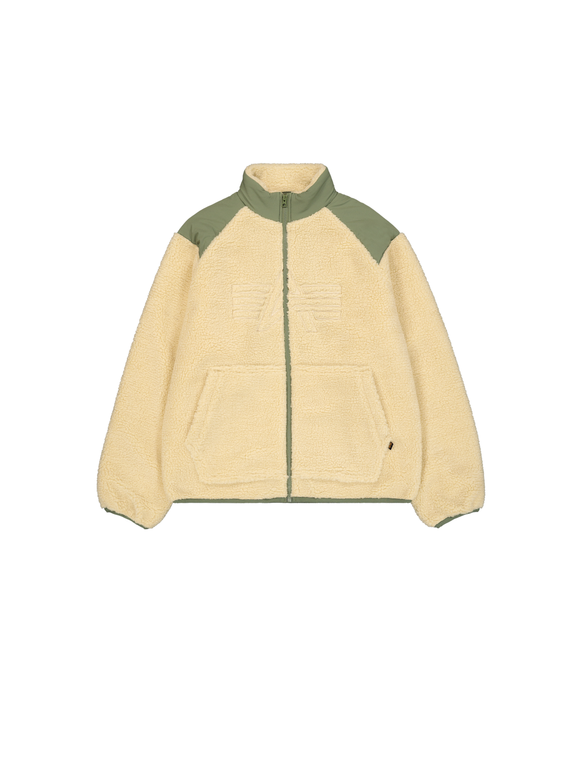Alpha Industries Sherpa Logo Jacket Off White