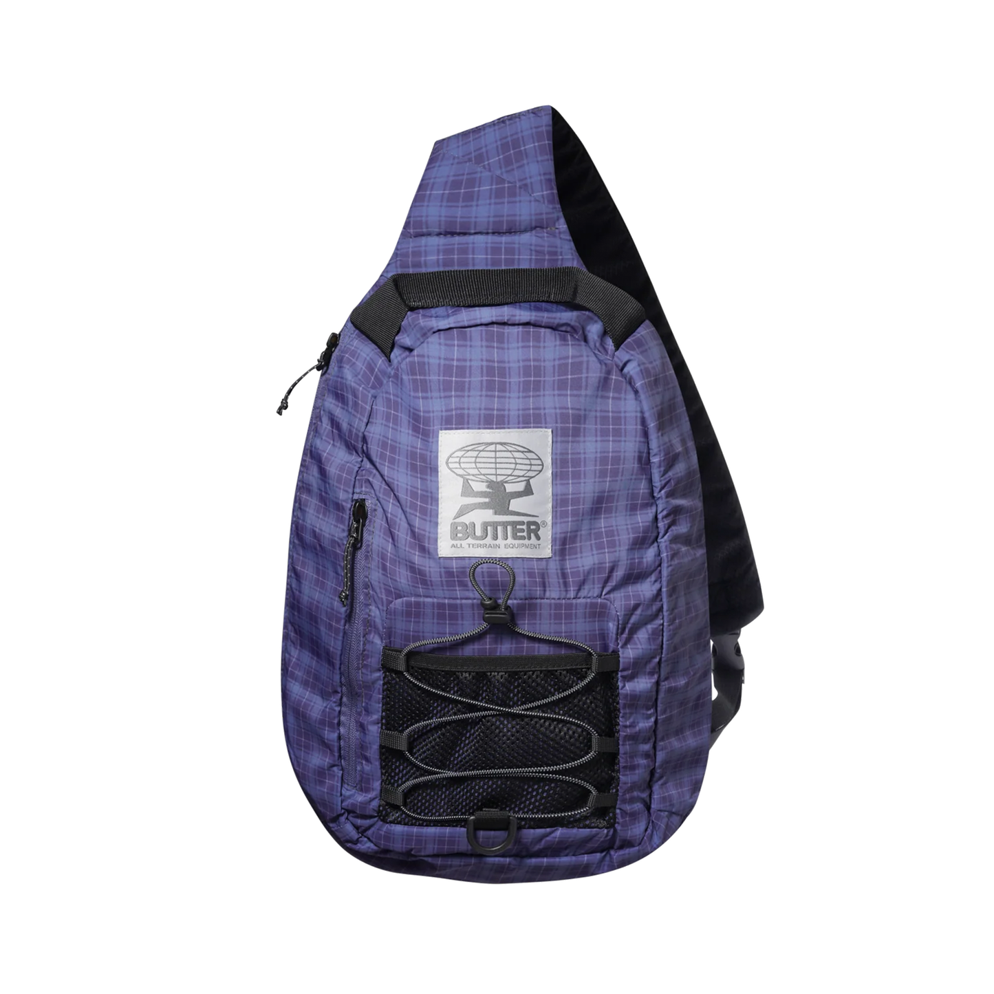 Butter Goods Express Shoulder Bag Navy Plaid
