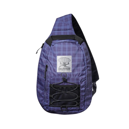 Butter Goods Express Shoulder Bag Navy Plaid