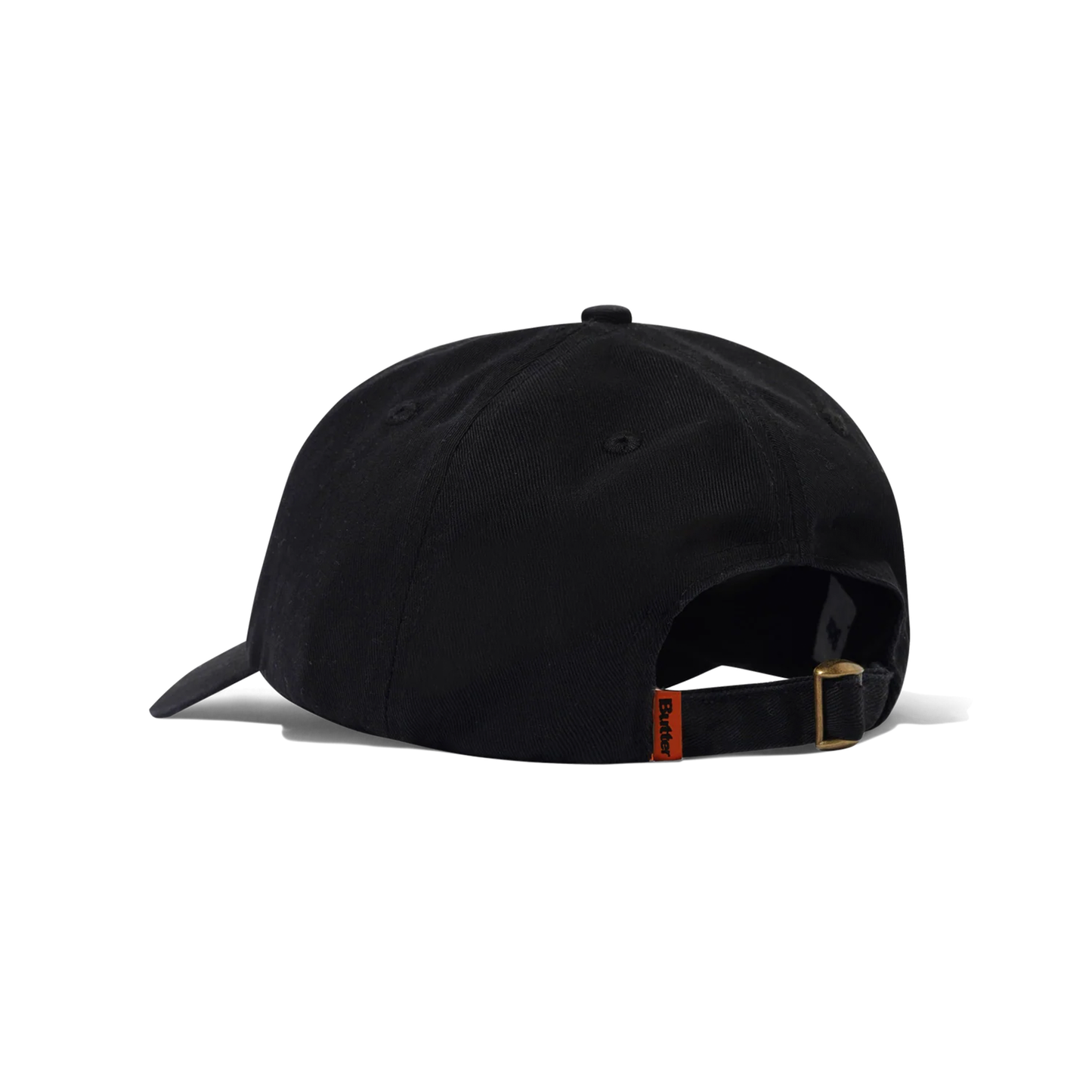 Butter Goods Rounded Logo 6 Panel Cap Washed Black