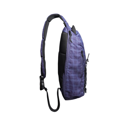 Butter Goods Express Shoulder Bag Navy Plaid