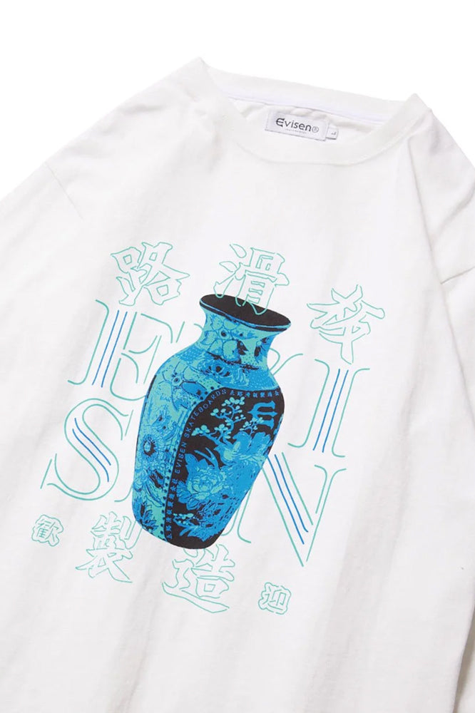 Evisen Vase Logo Long Sleeve White