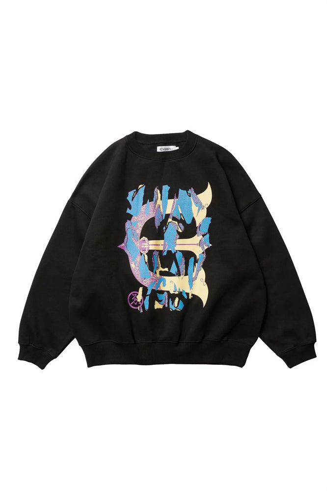 Evisen Skull Camo Sweatshirt Black
