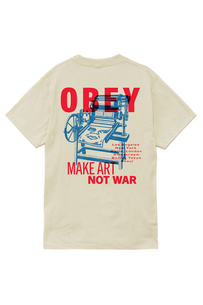 Obey Printing Press Make Art Tee - Cream