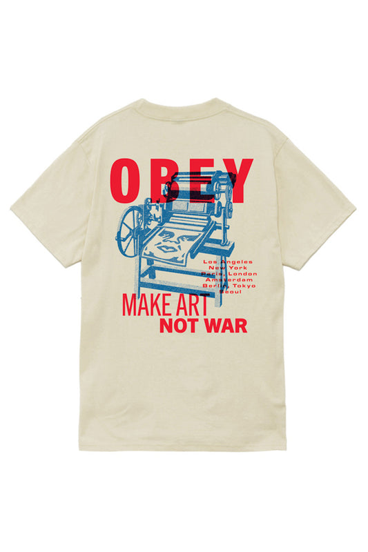 Obey Printing Press Make Art Tee - Cream