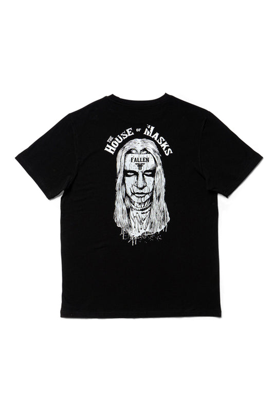 Fallen House of Masks Tee Black White