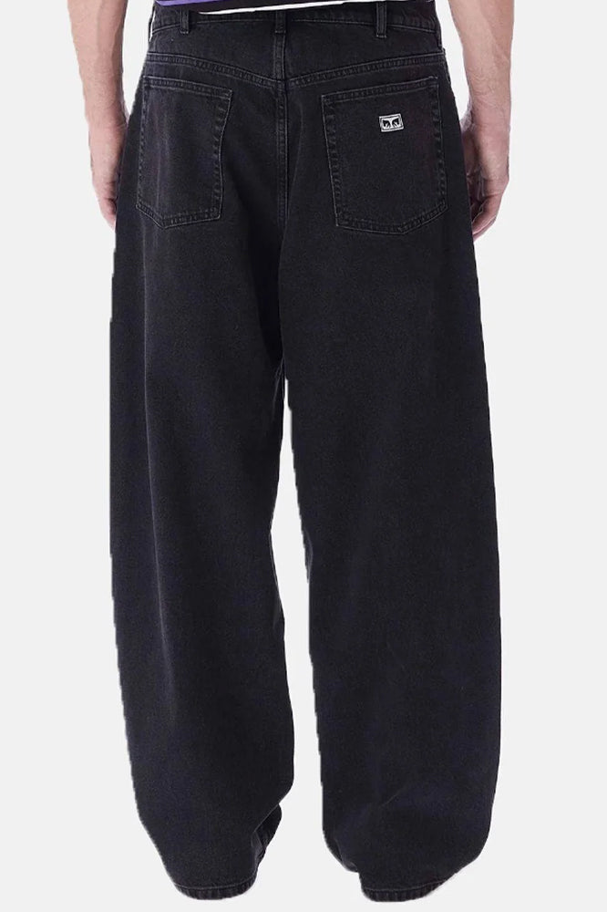 Obey Bigwig Denim Baggy Pant - Faded Black