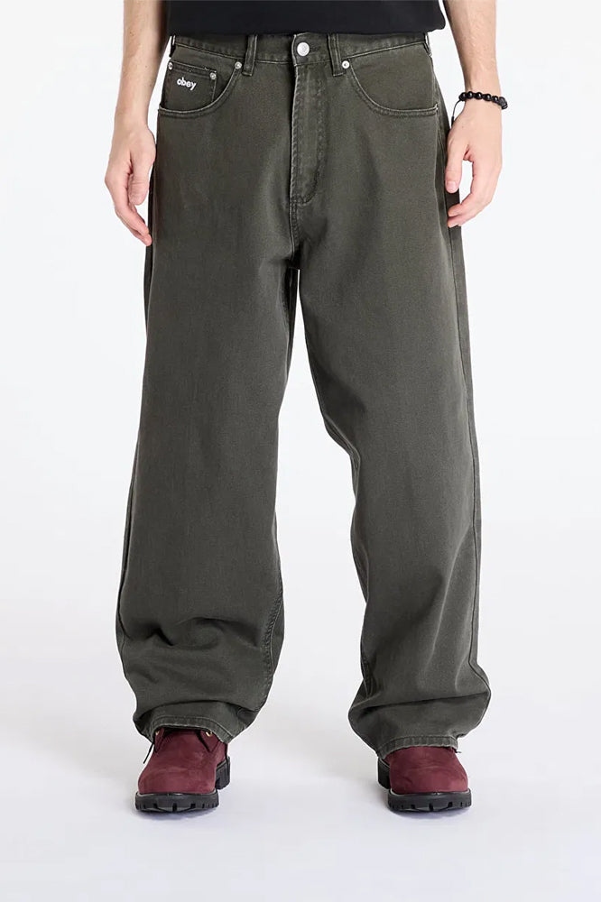 Obey Bigwig Baggy Denim Rosin Faded Wash