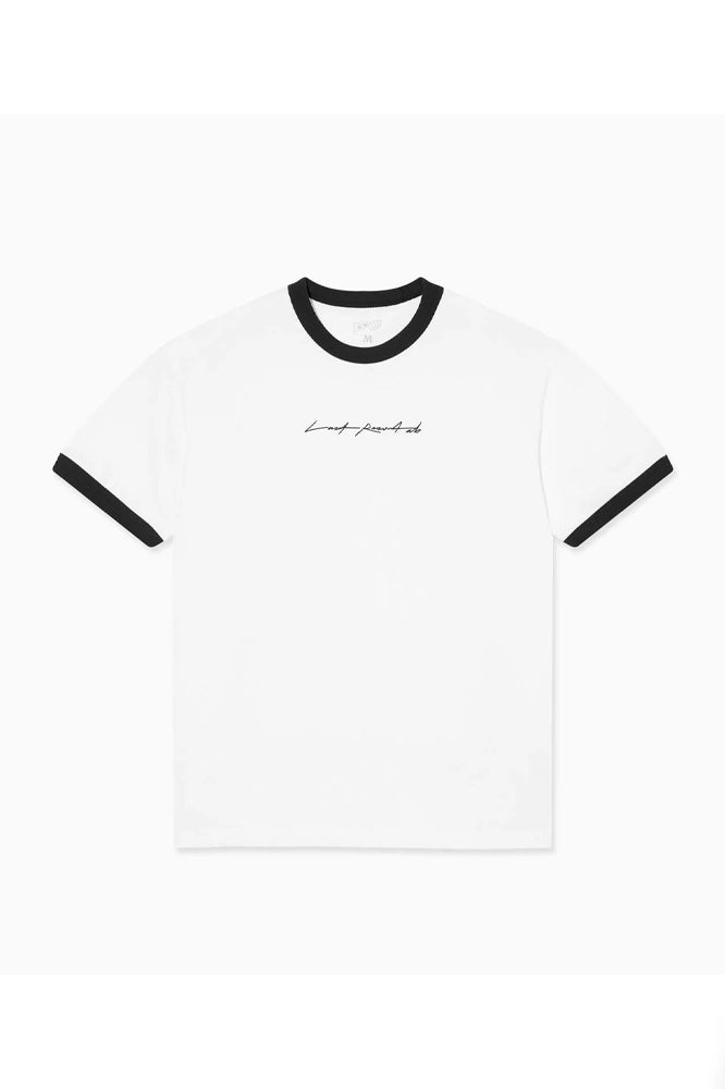 Last Resort AB Signature Ringer SS Tee White Black