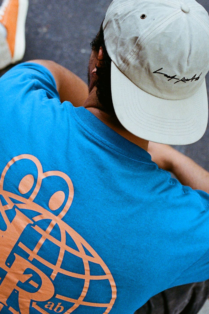 Last Resort AB Atlas Monogram Tee - Royal Blue Sunset Orange