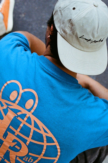 Last Resort AB Atlas Monogram Tee - Royal Blue Sunset Orange