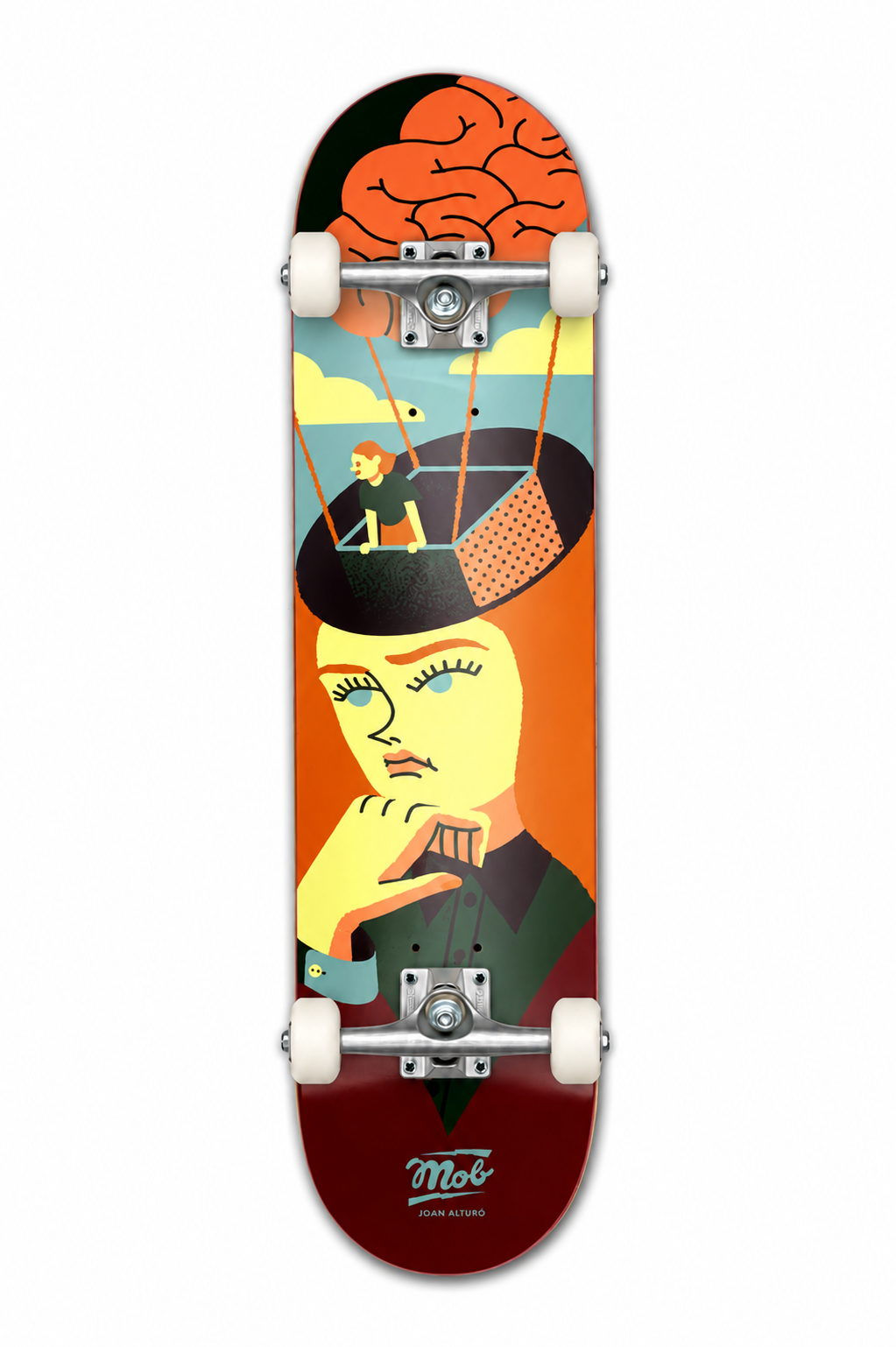 Mob Skateboards Brains Complete mit Polster-Trucks und MOB Wheels 53mm 99A