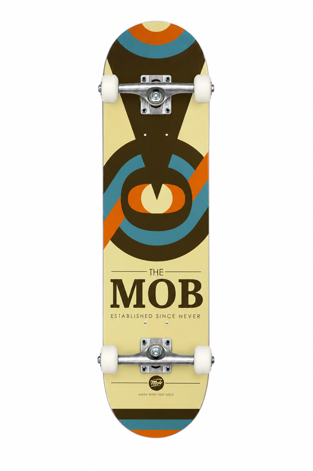 Mob Skateboards Eyechart Complete mit Polster-Trucks und MOB Wheels 53mm 99A