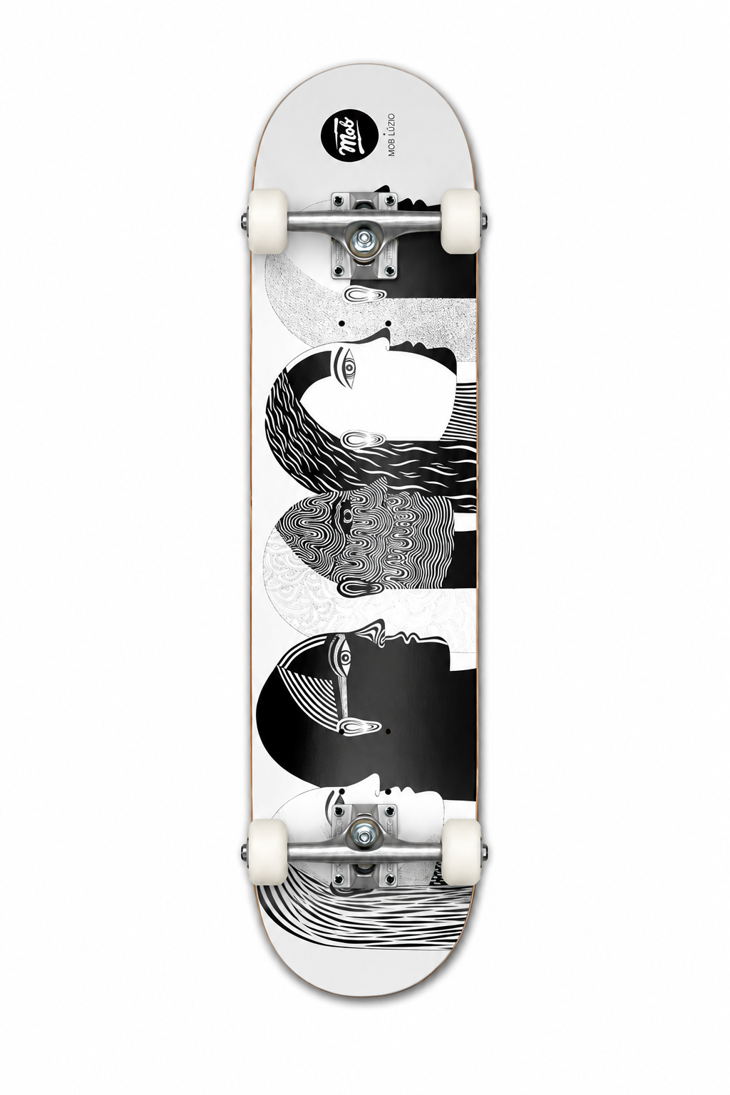 Mob Skateboards Heads Complete mit Polster-Trucks und MOB Wheels 53mm 99A