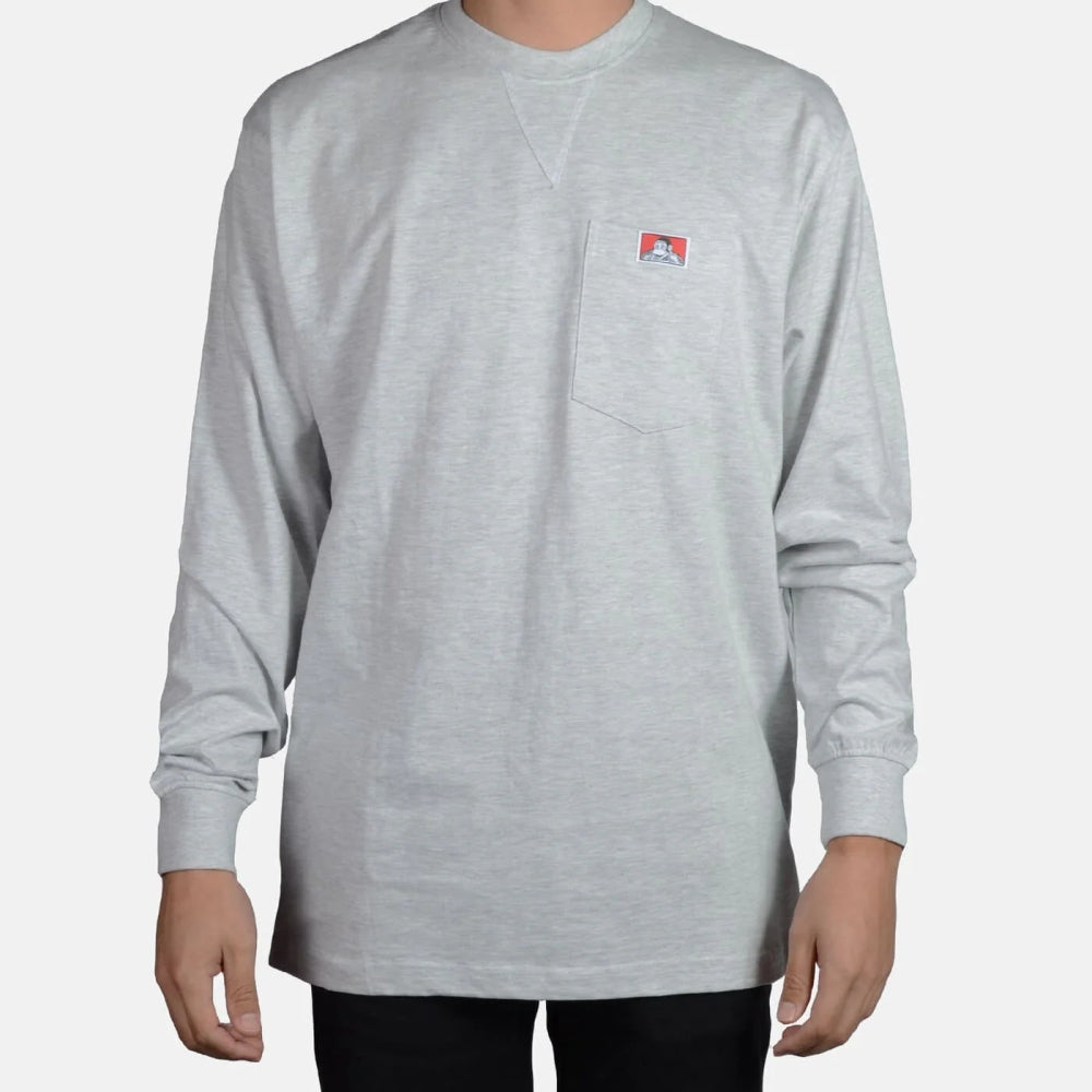 BEN DAVIS Classic Label LS Ash Grey