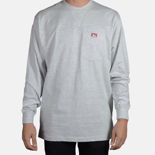 BEN DAVIS Classic Label LS Ash Grey