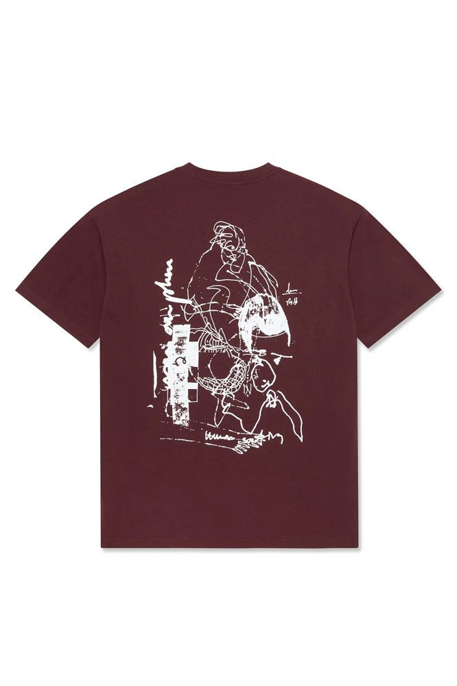 Last Resort AB FIG 16 SS Tee Fig Red White