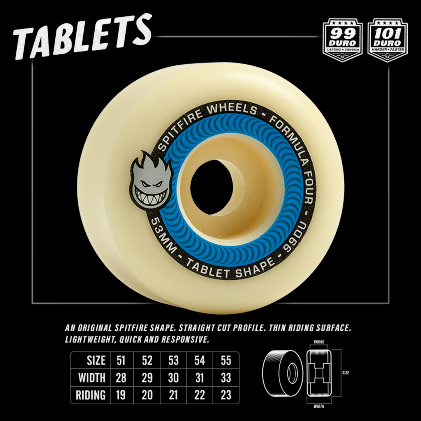 SPITFIRE F4 Tablets Natural 99A