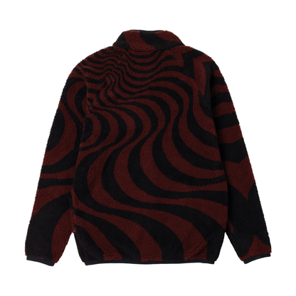 Spitfire Classic 87' Swirl Black Fleece Jacket Black/Red